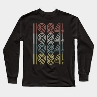 1984 Birth Year Retro Style Long Sleeve T-Shirt